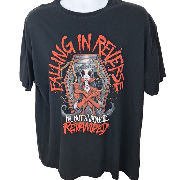 Falling In Reverse I'm not a Vampire Revamped Black Shirt XL Rock Band - Picture 1 of 3
